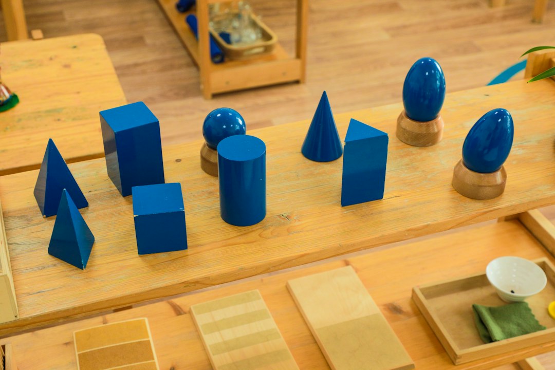 Ahşap Montessori eğitim materyalleri